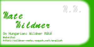 mate wildner business card